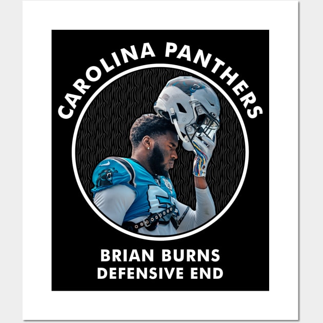 BRIAN BURNS - DE - CAROLINA PANTHERS Wall Art by Mudahan Muncul 2022